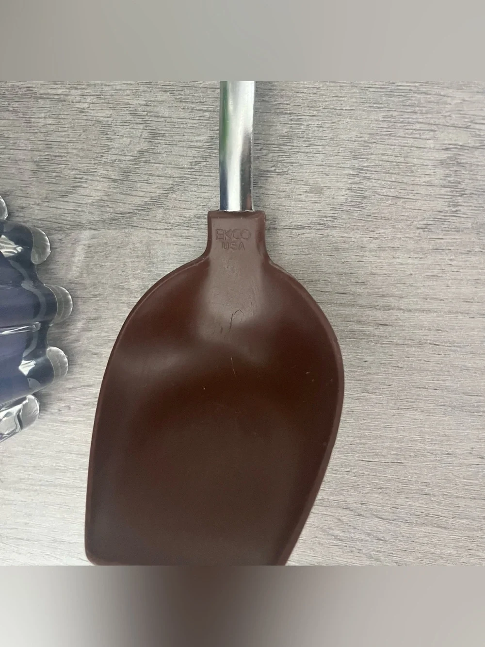 EKCO Almond Handle Kitchen Utensil Set 3 Pc Vintage Spoon Skimmer Pasta